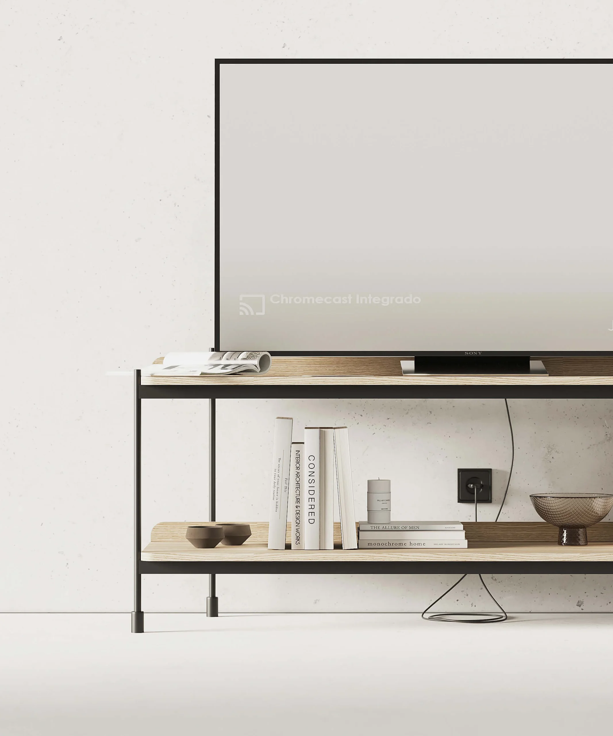 Металевий стелаж SPACIOUS WIDE для зони ТВ