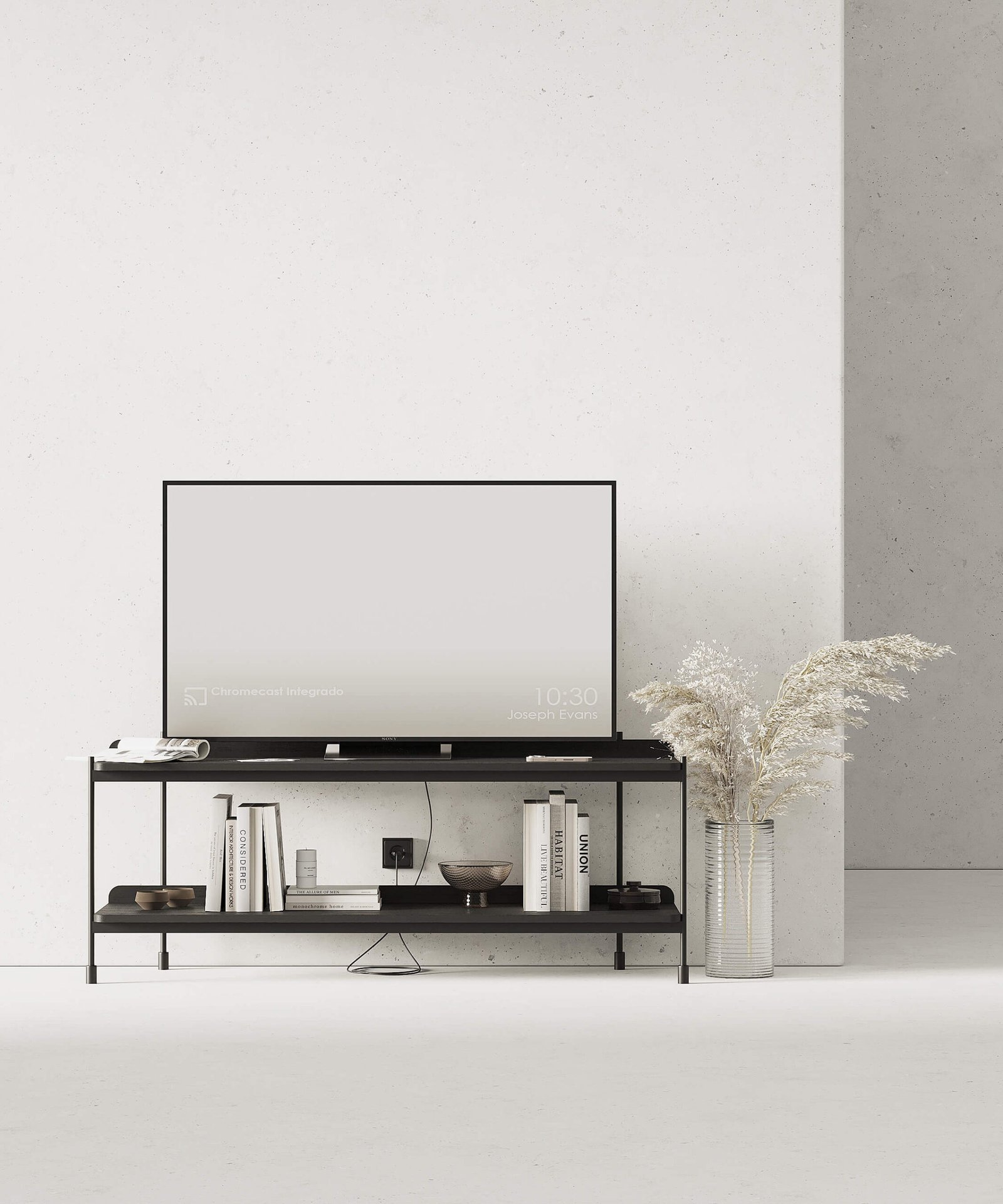 Металевий стелаж SPACIOUS WIDE для зони ТВ