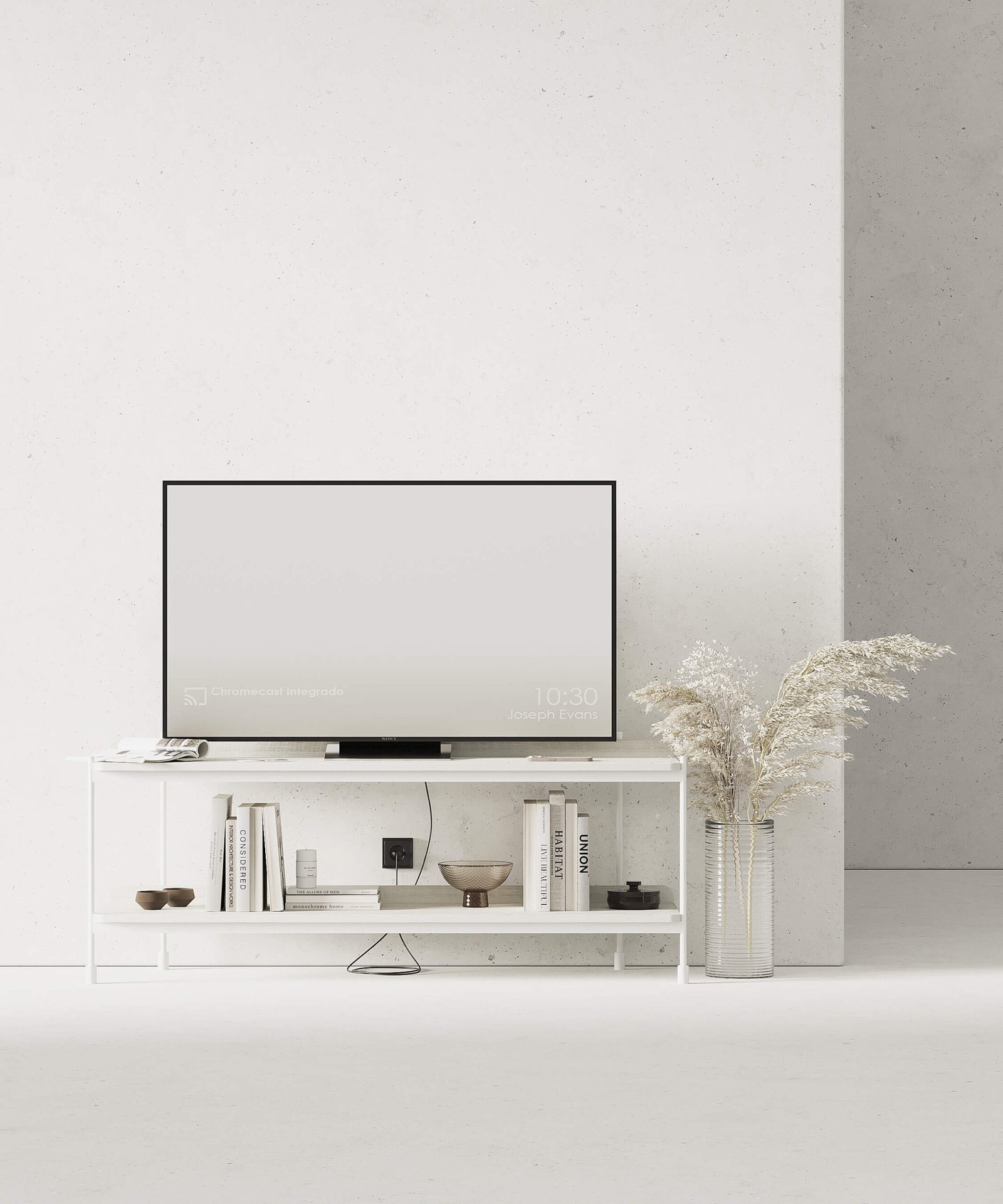 Металевий стелаж SPACIOUS WIDE для зони ТВ