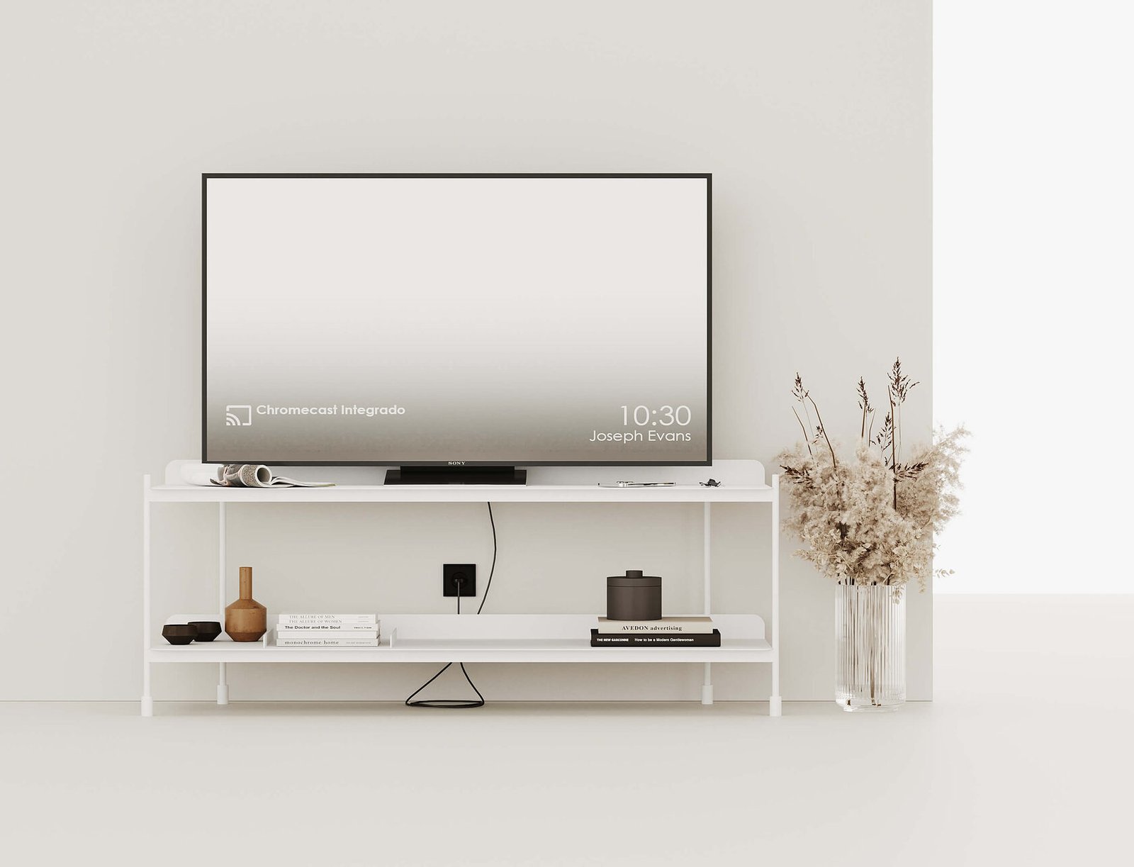 Металевий стелаж SPACIOUS WIDE для зони ТВ