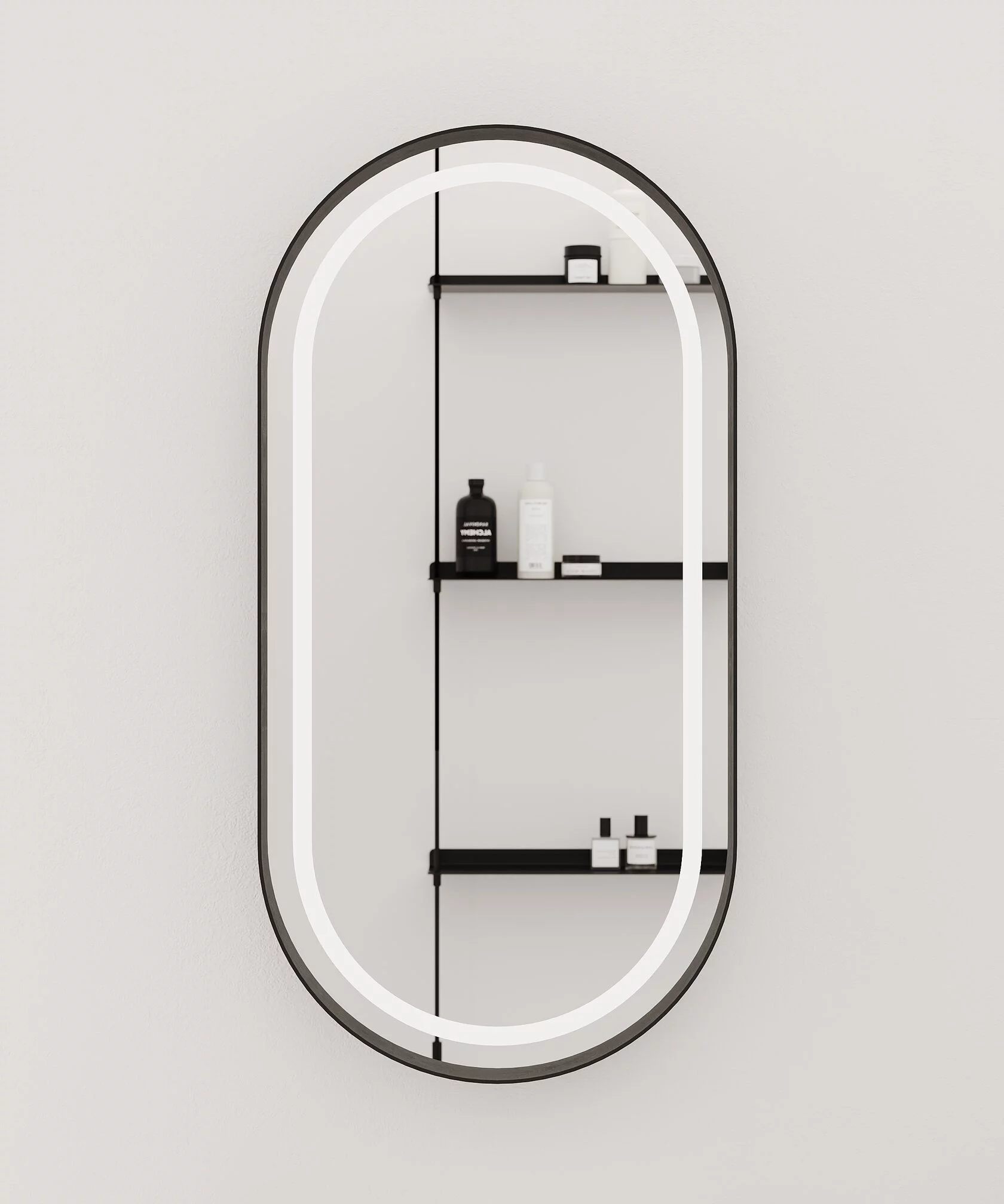 Овальне дзеркало OVALCORNER з підсвічуванням