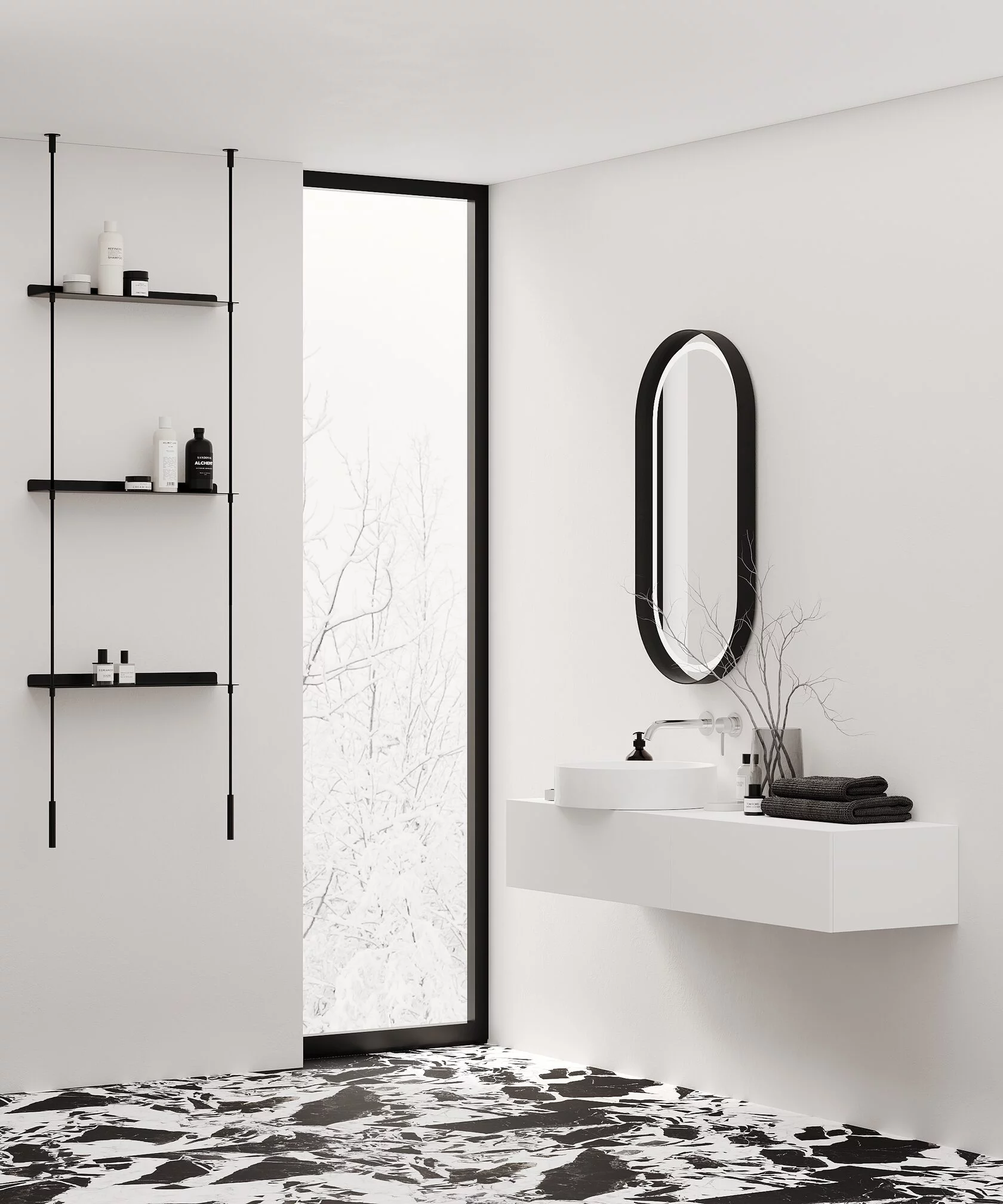 Овальне дзеркало OVALCORNER з підсвічуванням