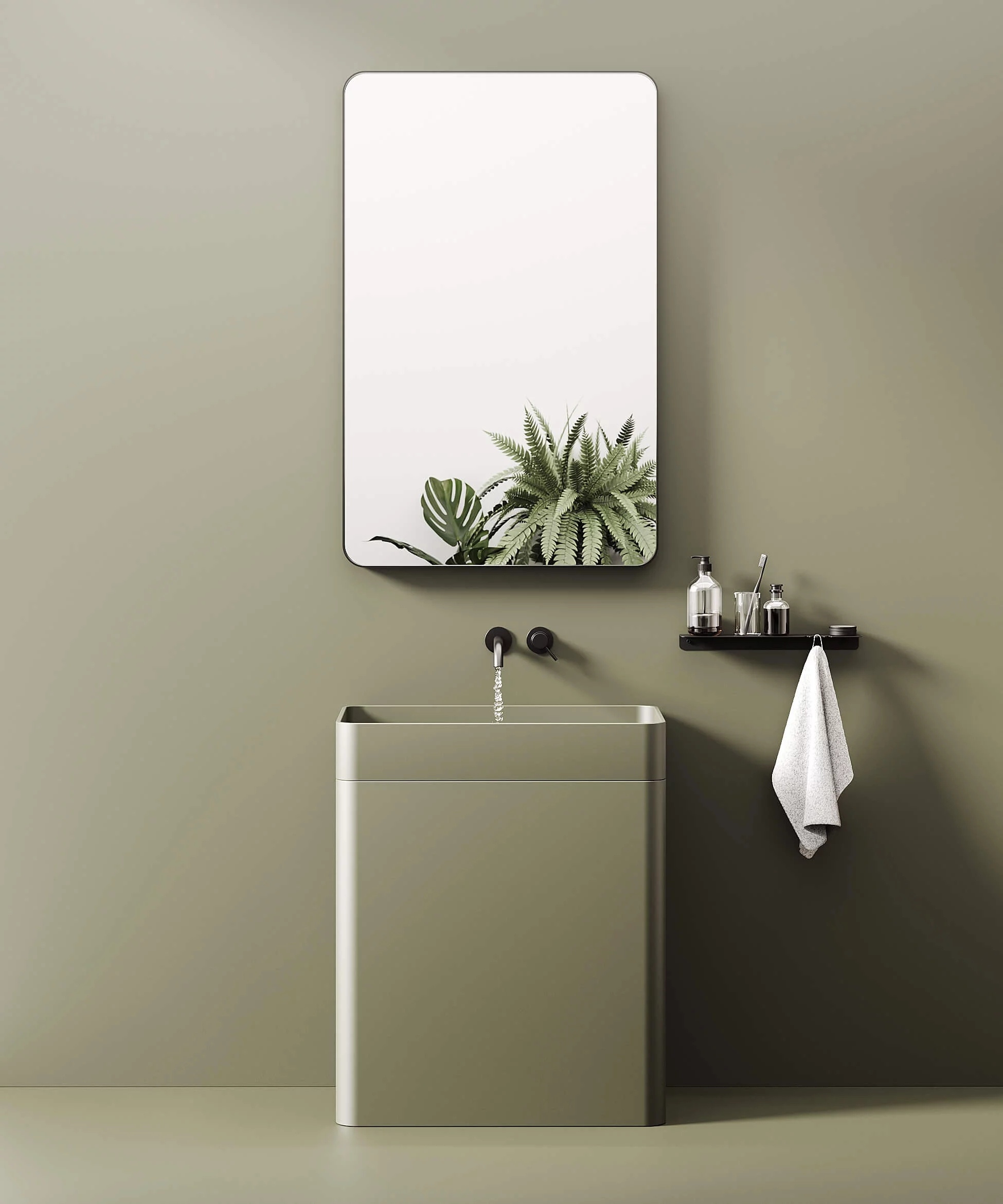 Прямокутне дзеркало SQUARECORNER з підсвічуванням